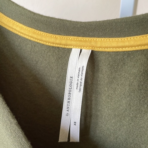 Anthropologie Thalia dolman sleeve green fleece midi dress - Picture 3 of 12